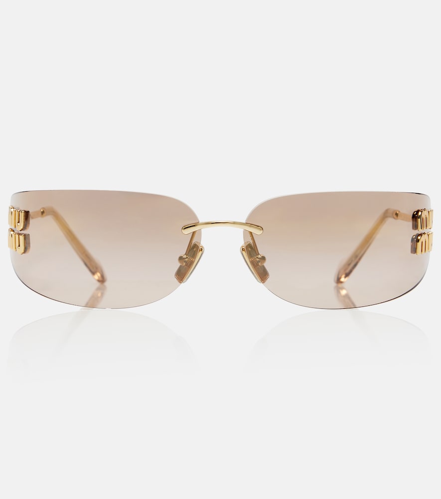 Miu Miu Logo oval sunglasses