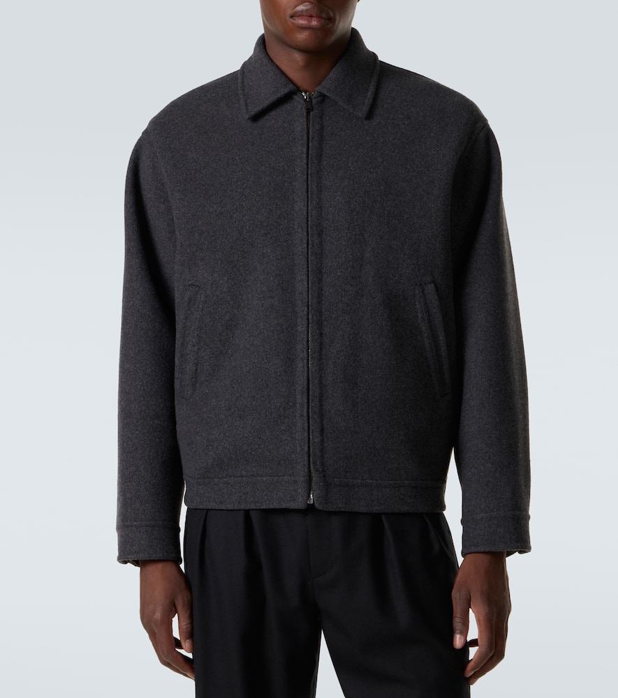 The Row Noggu Cashmere And Wool Jacket In Animal Print