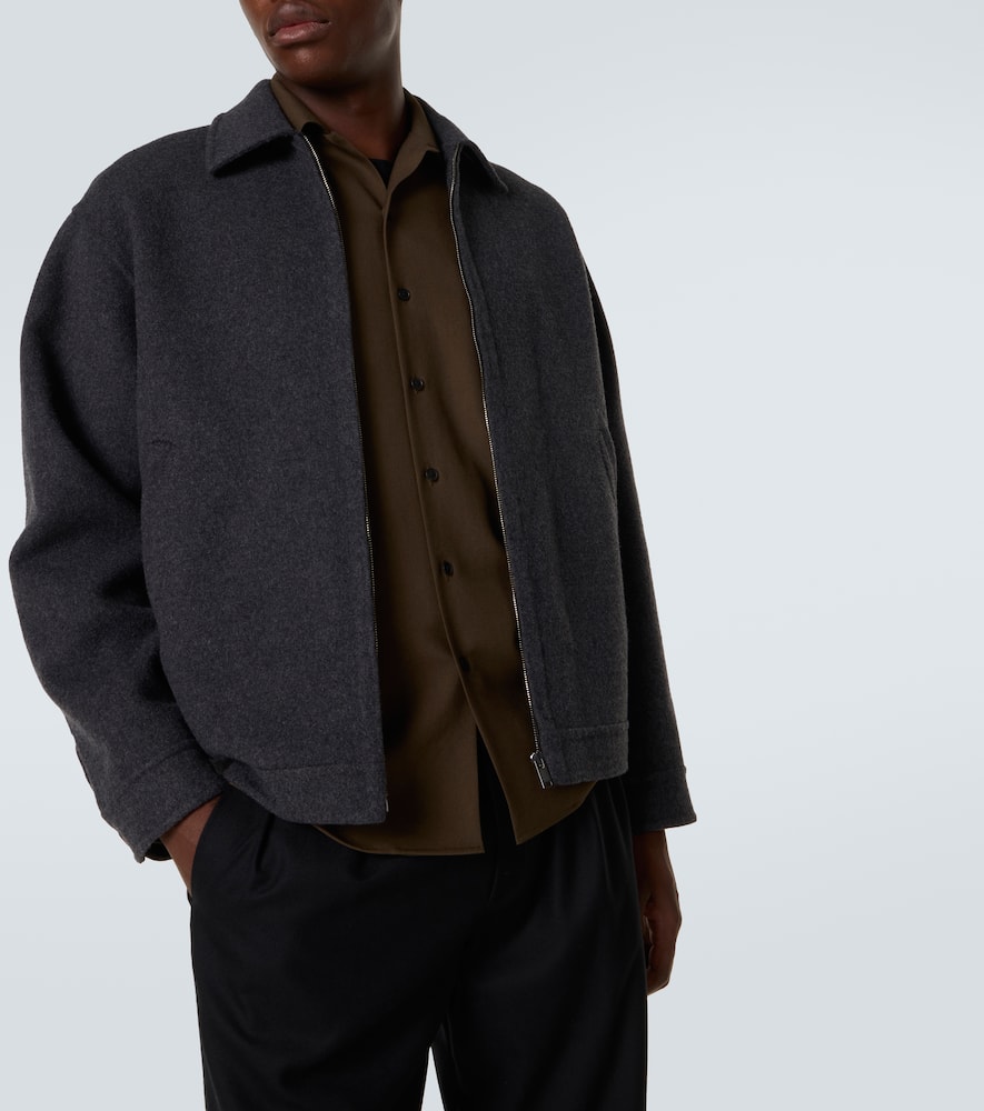 The Row Noggu Cashmere And Wool Jacket In Animal Print