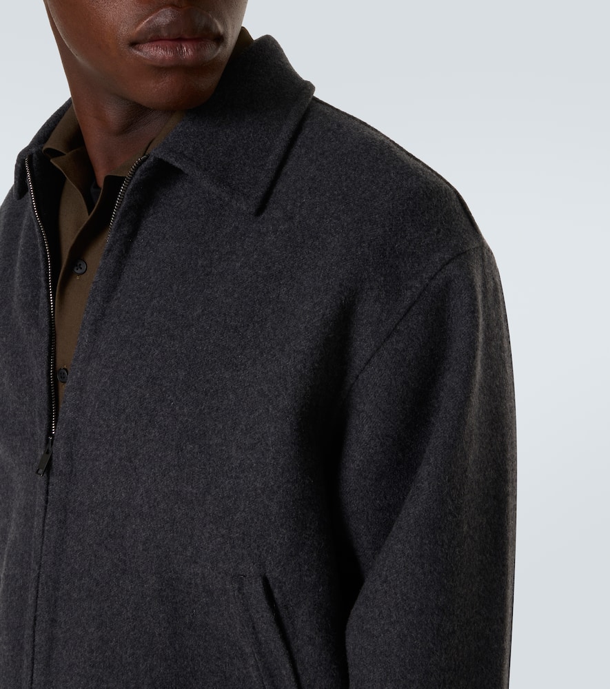 The Row Noggu Cashmere And Wool Jacket In Animal Print