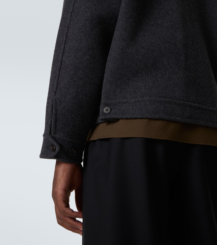 The Row Noggu Cashmere And Wool Jacket In Animal Print