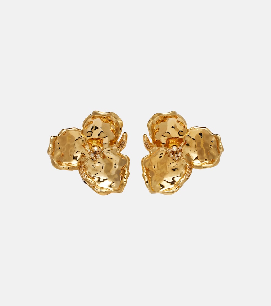 Oscar de la Renta Blossom crystal-embellished earrings