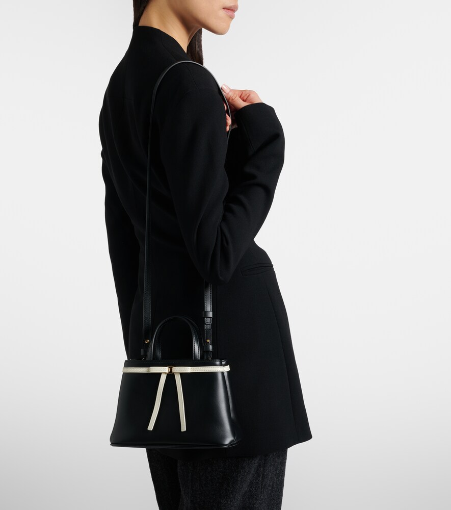 Ferragamo Bow Mini leather top-handle bag