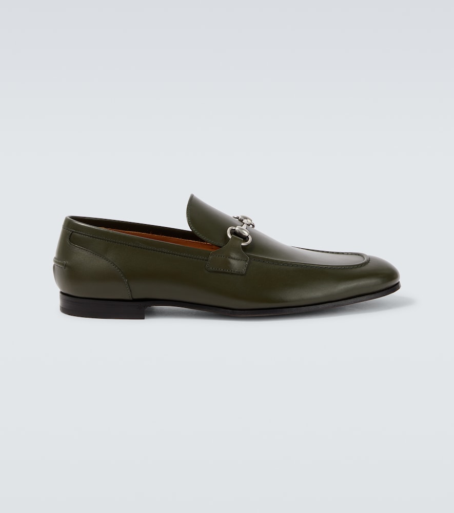 Gucci Uomo Mocassini Jordaan Horsebit In Pelle Verde Eu Taglia 46- Mytheresa