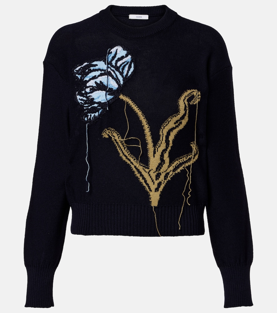Erdem Intarsia wool and cotton sweater
