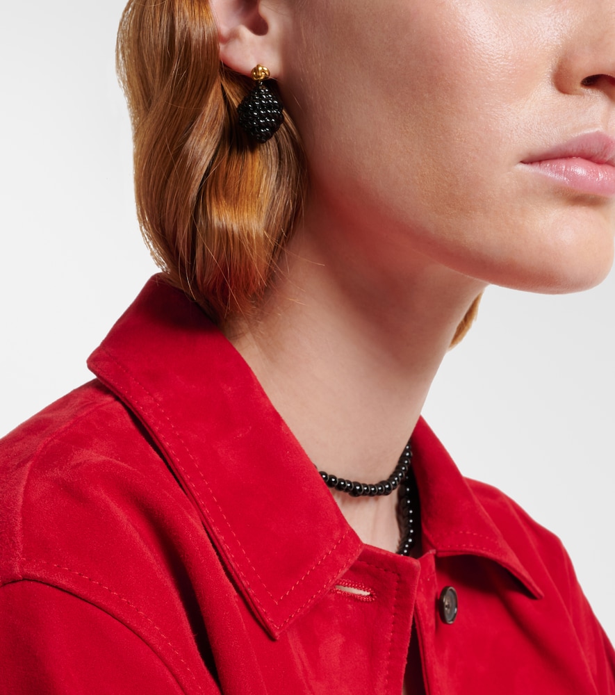 Rope Gold-Plated Enamel Drop Earrings