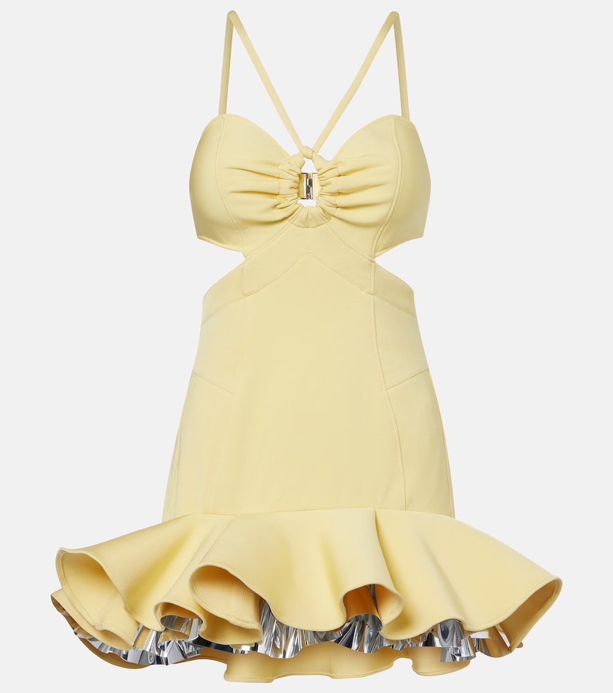 Rabanne Cutout layered ruffled minidress
