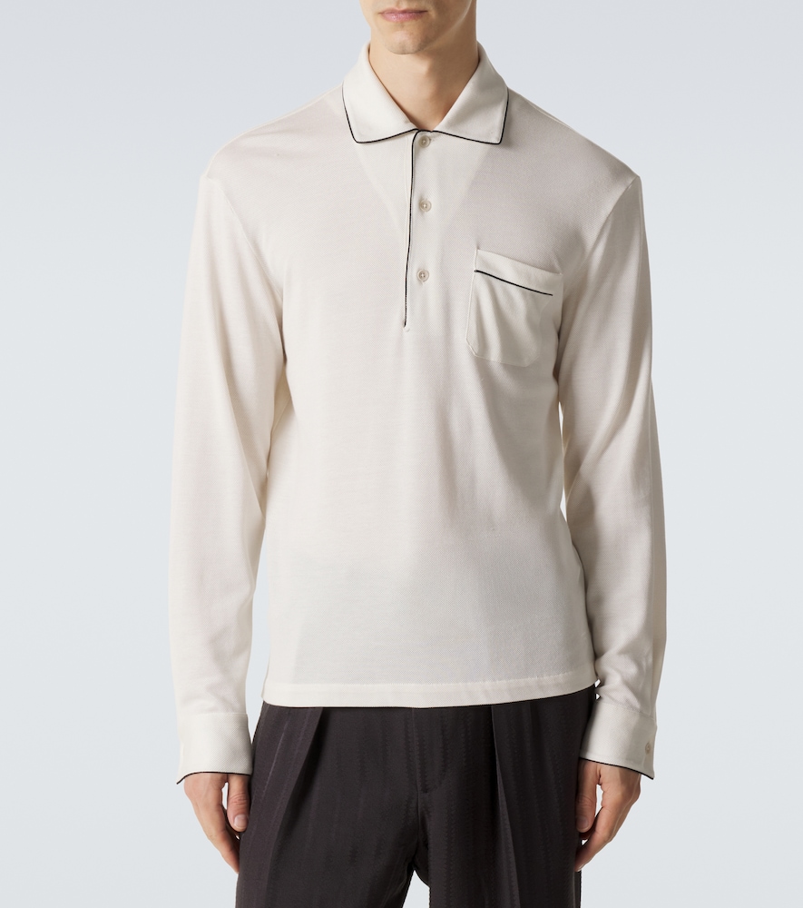 Tom Ford Silk and cotton piqué polo shirt | Thumbnail 5 Tom Ford Silk and cotton piqué polo shirt | Thumbnail 5
