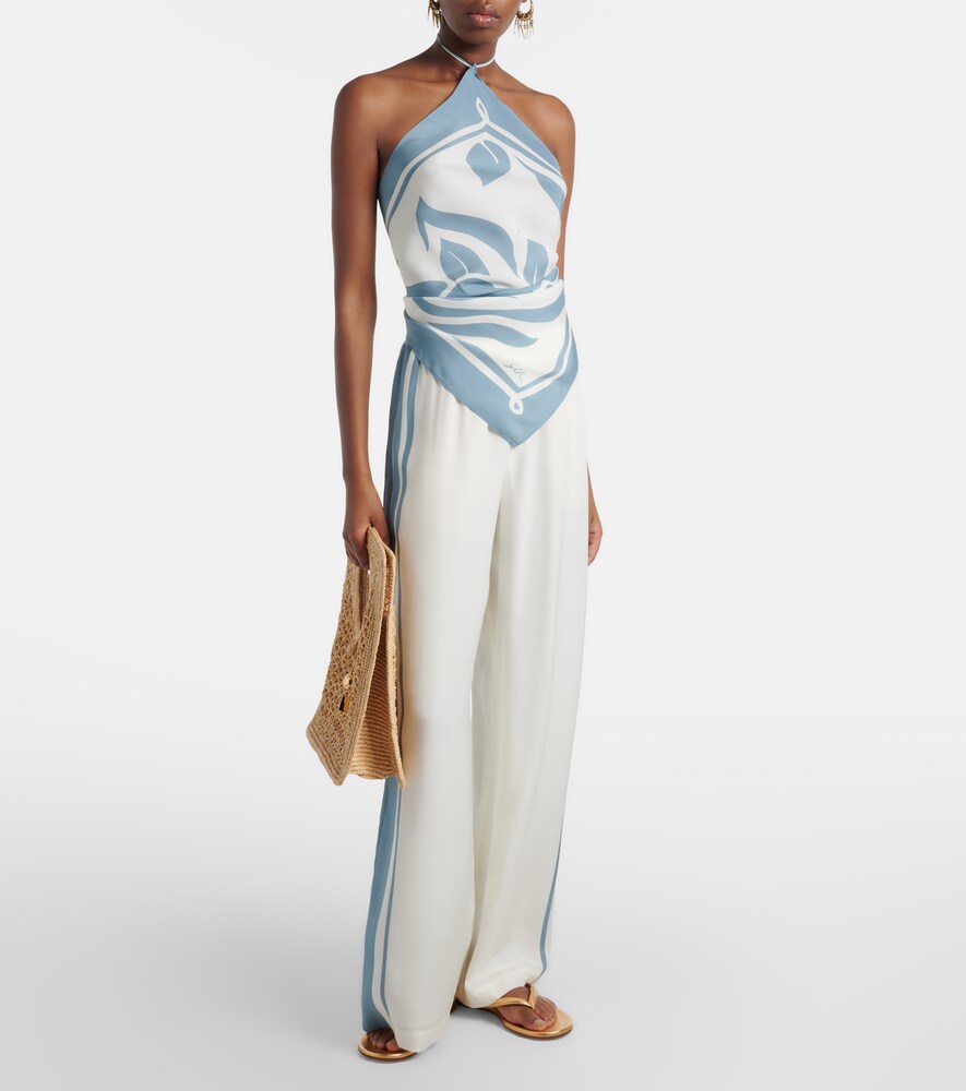SIR Lilou halterneck silk top
