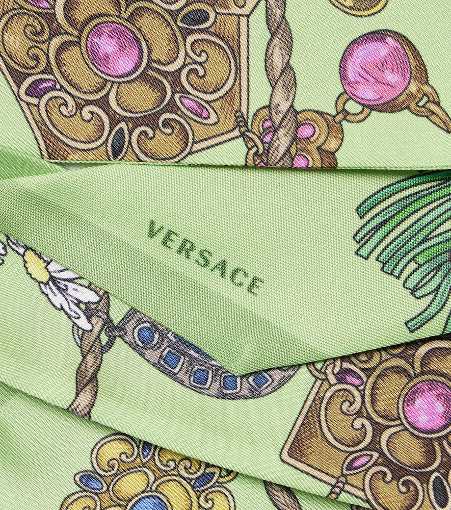  Versace Versace Floral Silk Twill Scarf 