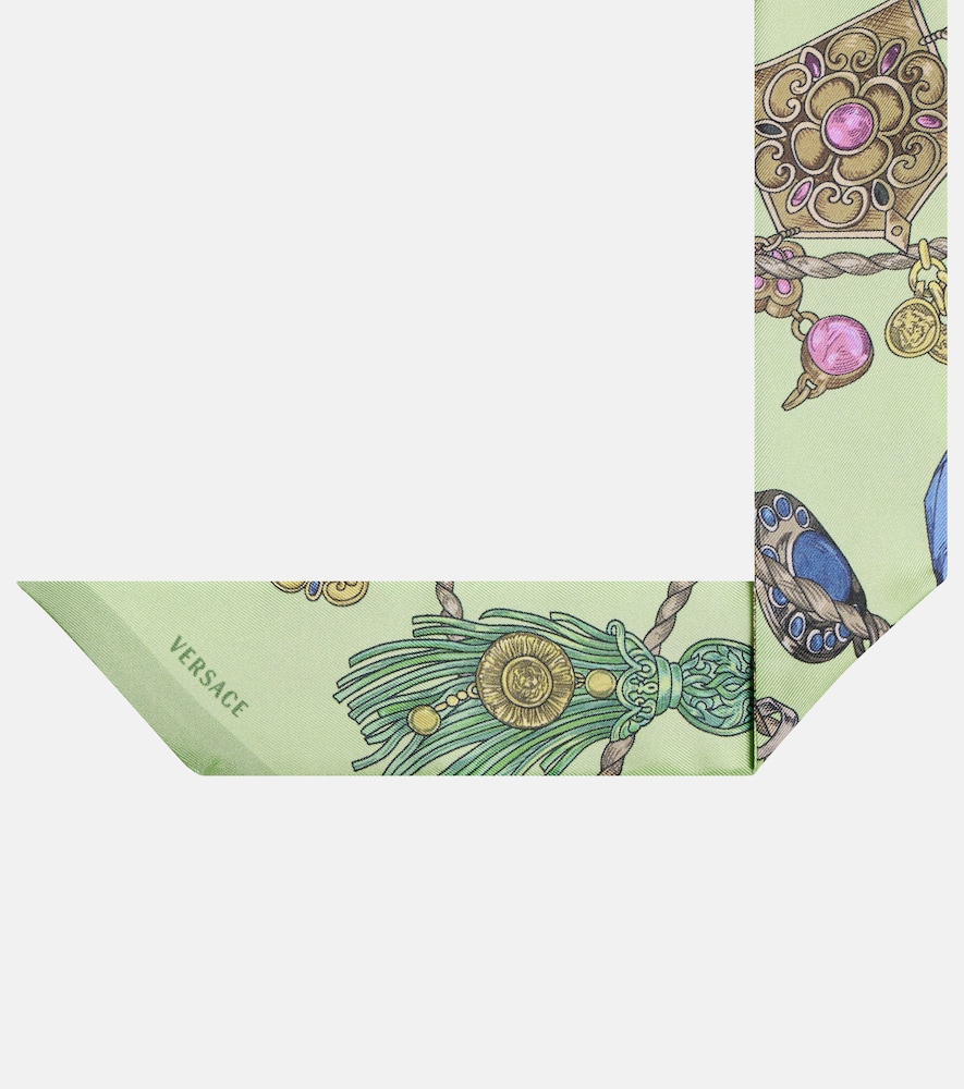  Versace Versace Floral Silk Twill Scarf 