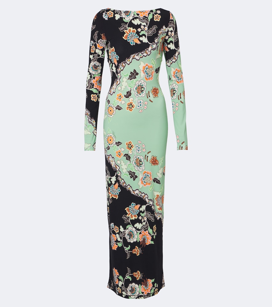 Roberto Cavalli Women's Blue Floral Maxi Dress UK Size 12 - Mytheresa