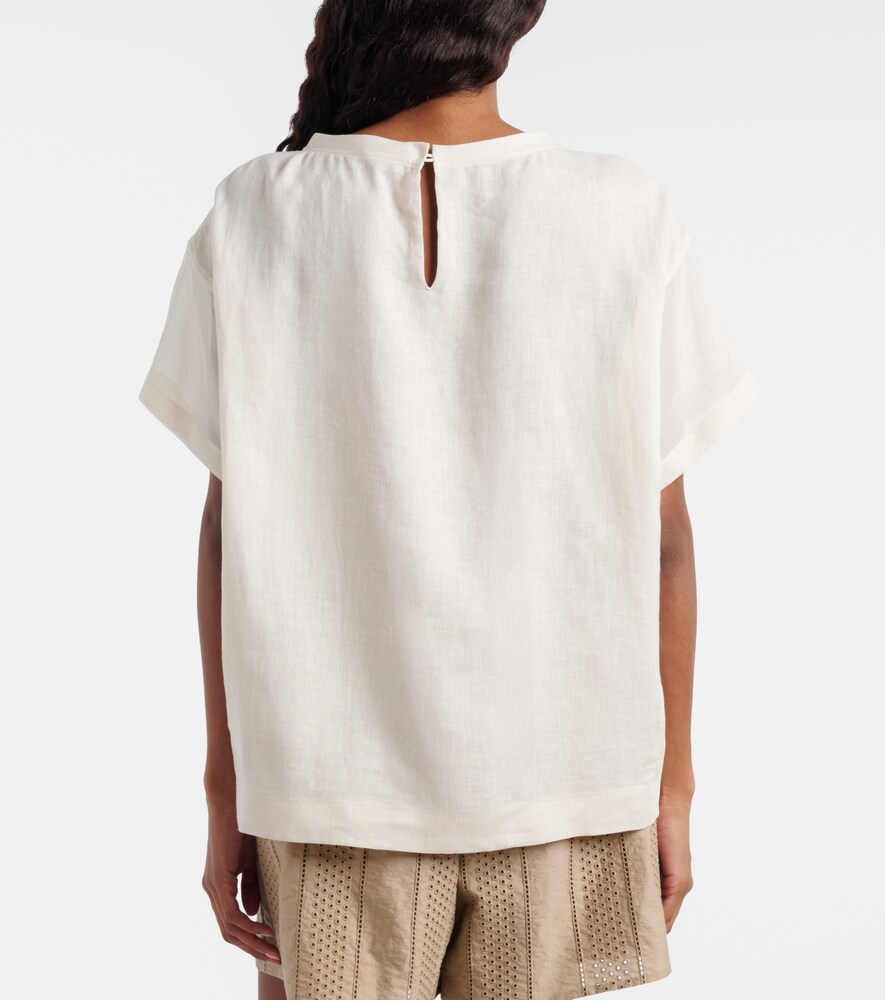  Brunello Cucinelli Brunello Cucinelli T-shirt Aus Leinen 