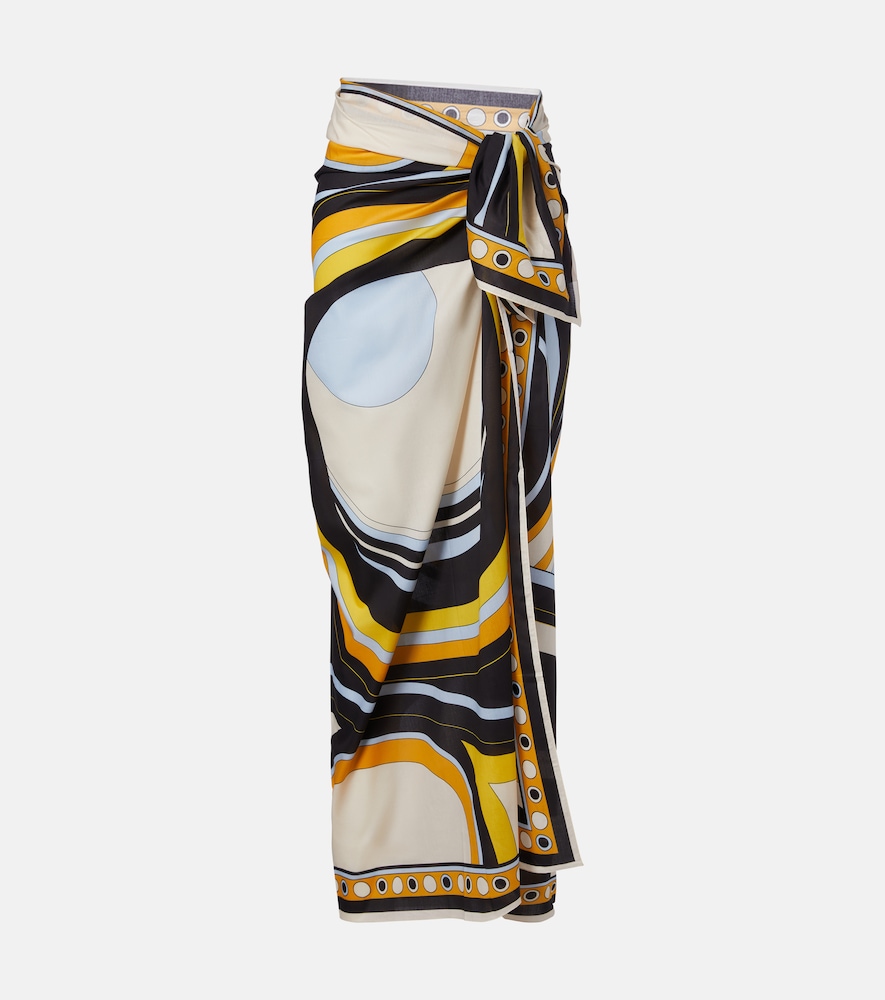 La DoubleJ Printed cotton beach cover-up