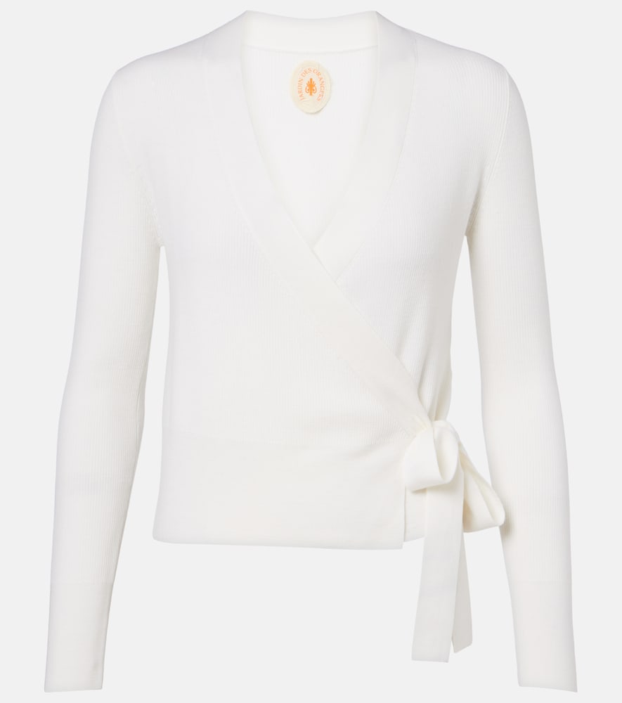 Jardin des Orangers Virgin wool wrap cardigan