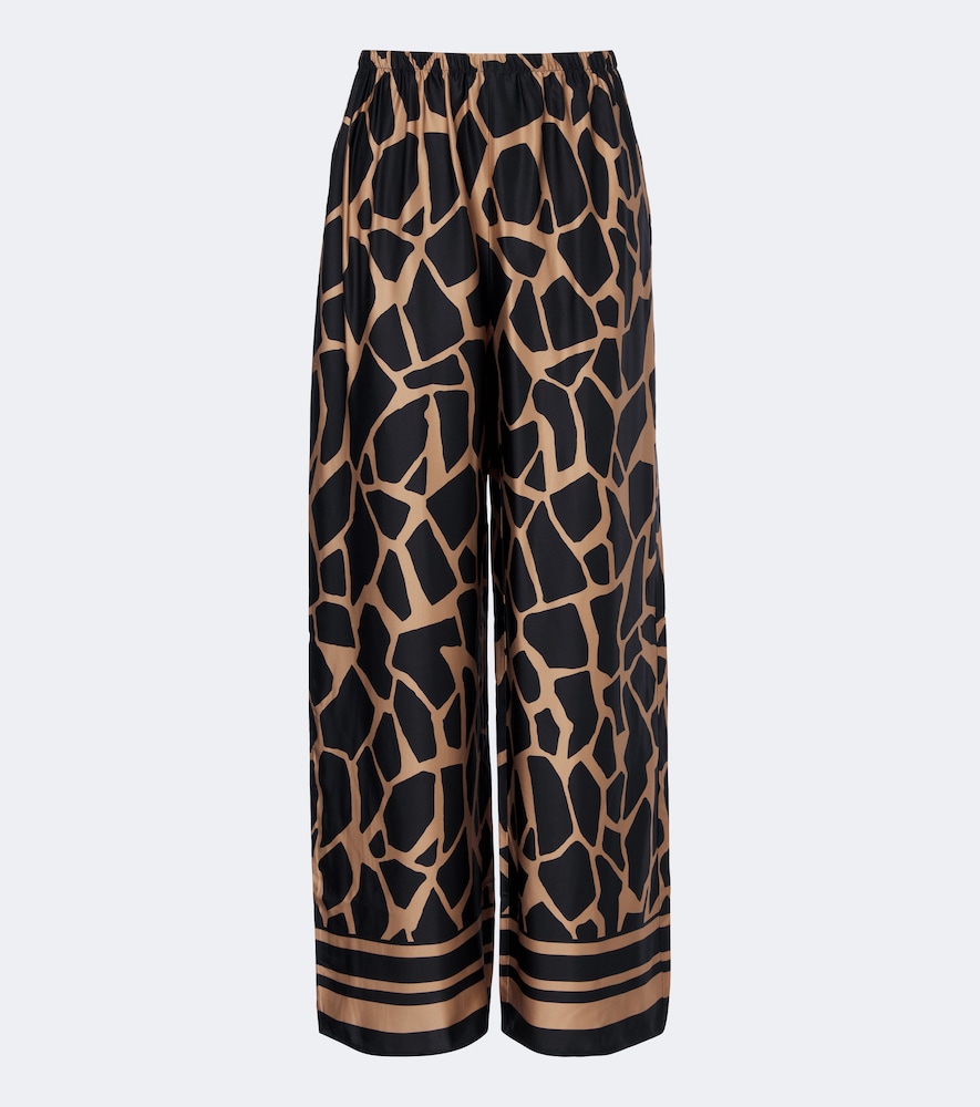 Faithfull Pantalon ample Jensen en satin à imprimé