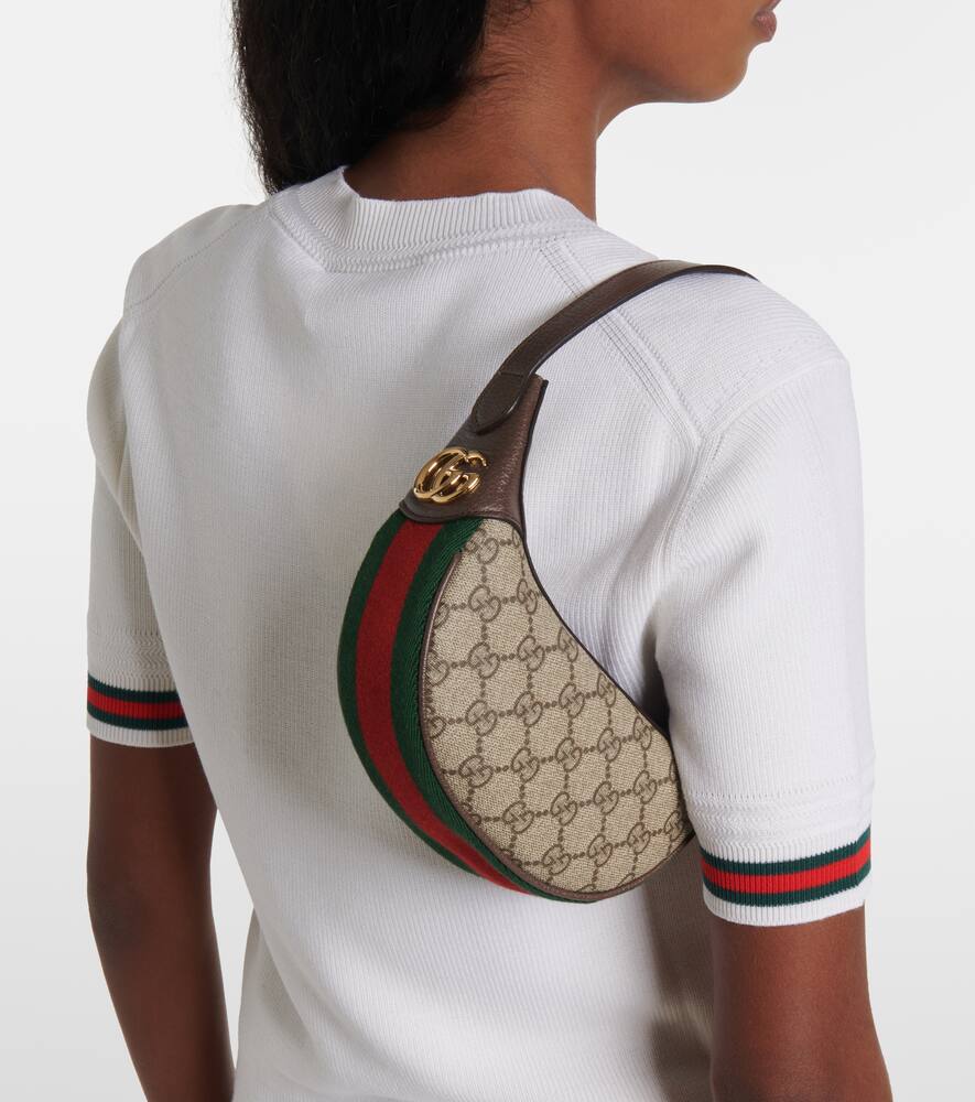 Shop Gucci Ophidia Gg Mini Shoulder Bag In 米色