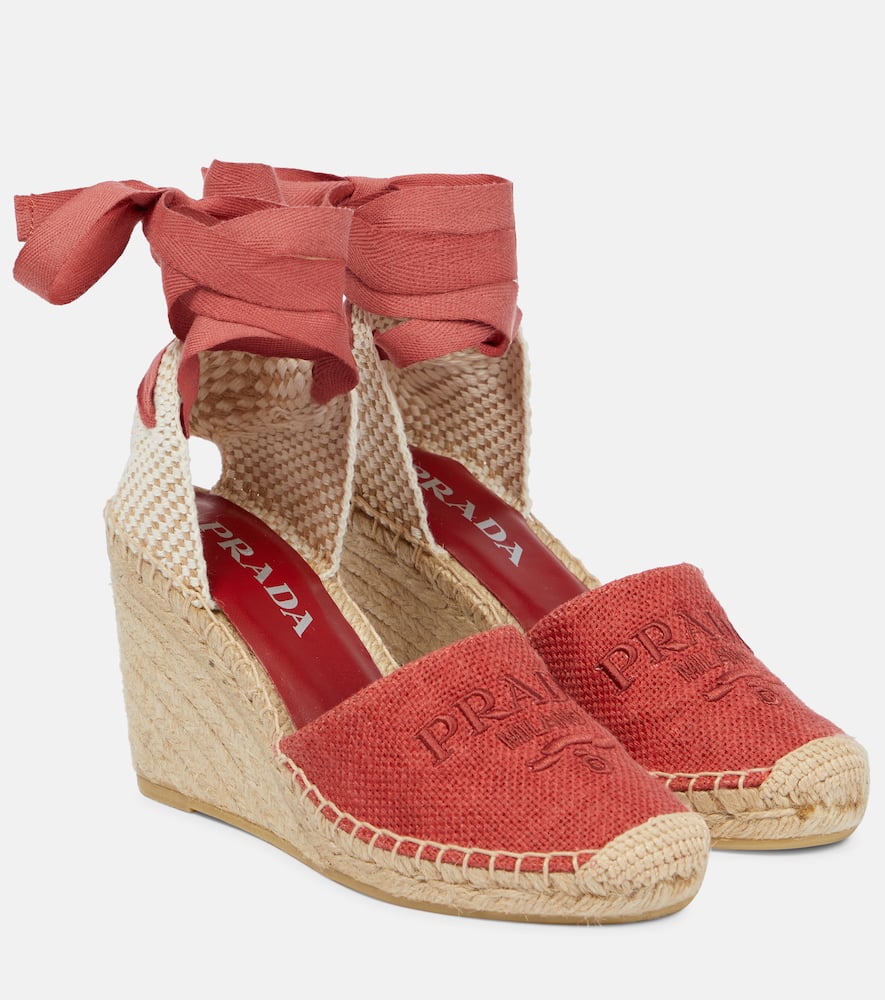 Prada Canvas espadrille wedges