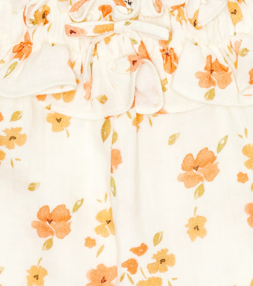 Shop The New Society Baby Fiorella Floral Cotton Pants In Fiorella Flower Print