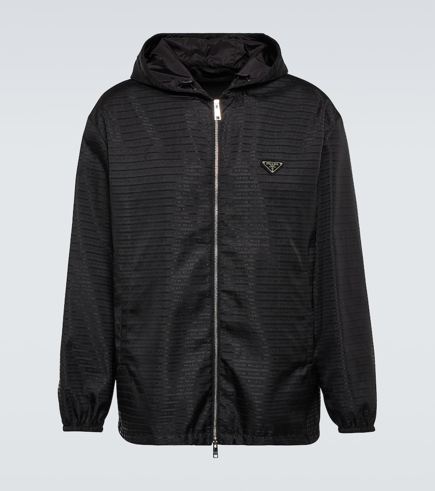 Prada Re-nylon Reversible Puffer Jacket In Black