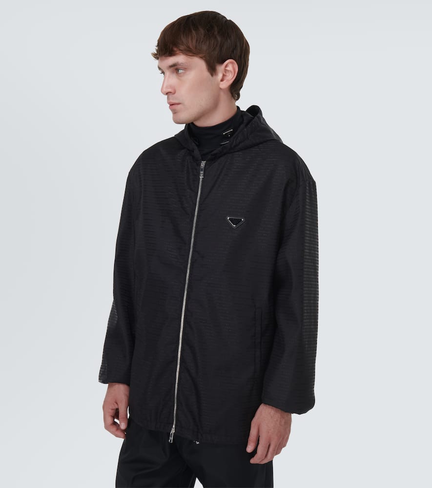 Prada Re-nylon Reversible Puffer Jacket In Black