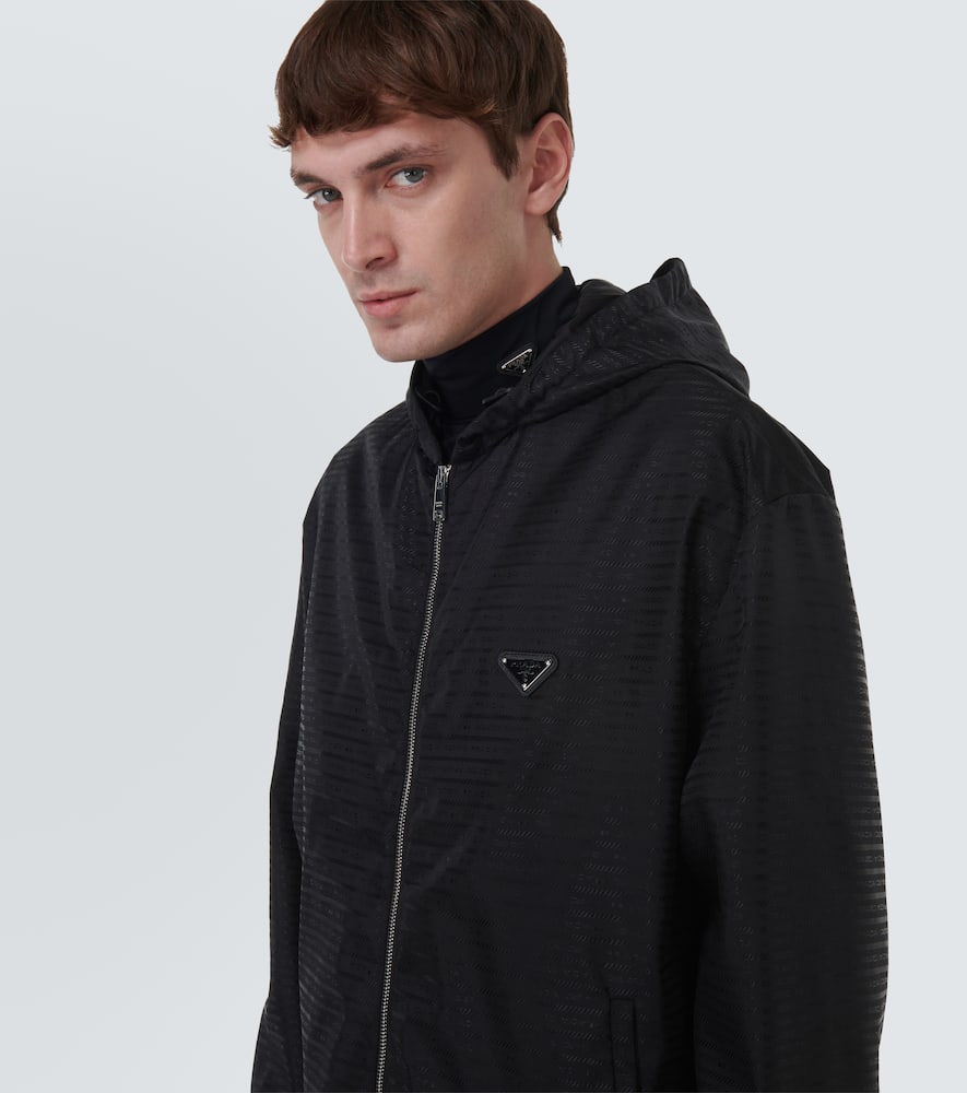 Prada Re-nylon Reversible Puffer Jacket In Black