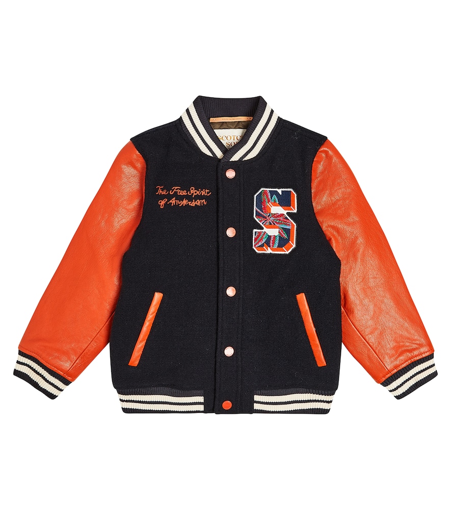 Scotch & Soda Kids Wool-blend varsity jacket