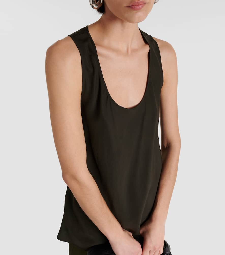 Shop Lemaire Scoop-neck Tank Top In Brown