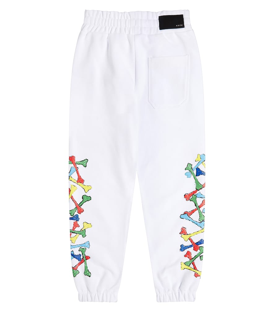 Amiri Printed Cotton Sweatpants In White
