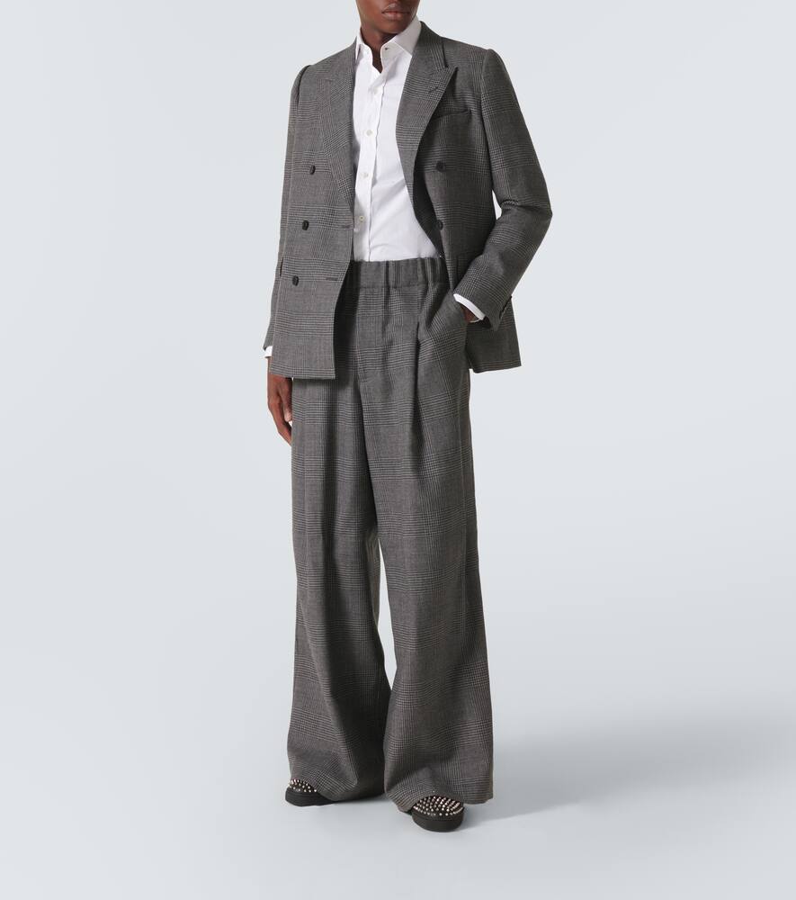 Christian Louboutin Louis Spikes Leather Sneakers In Black