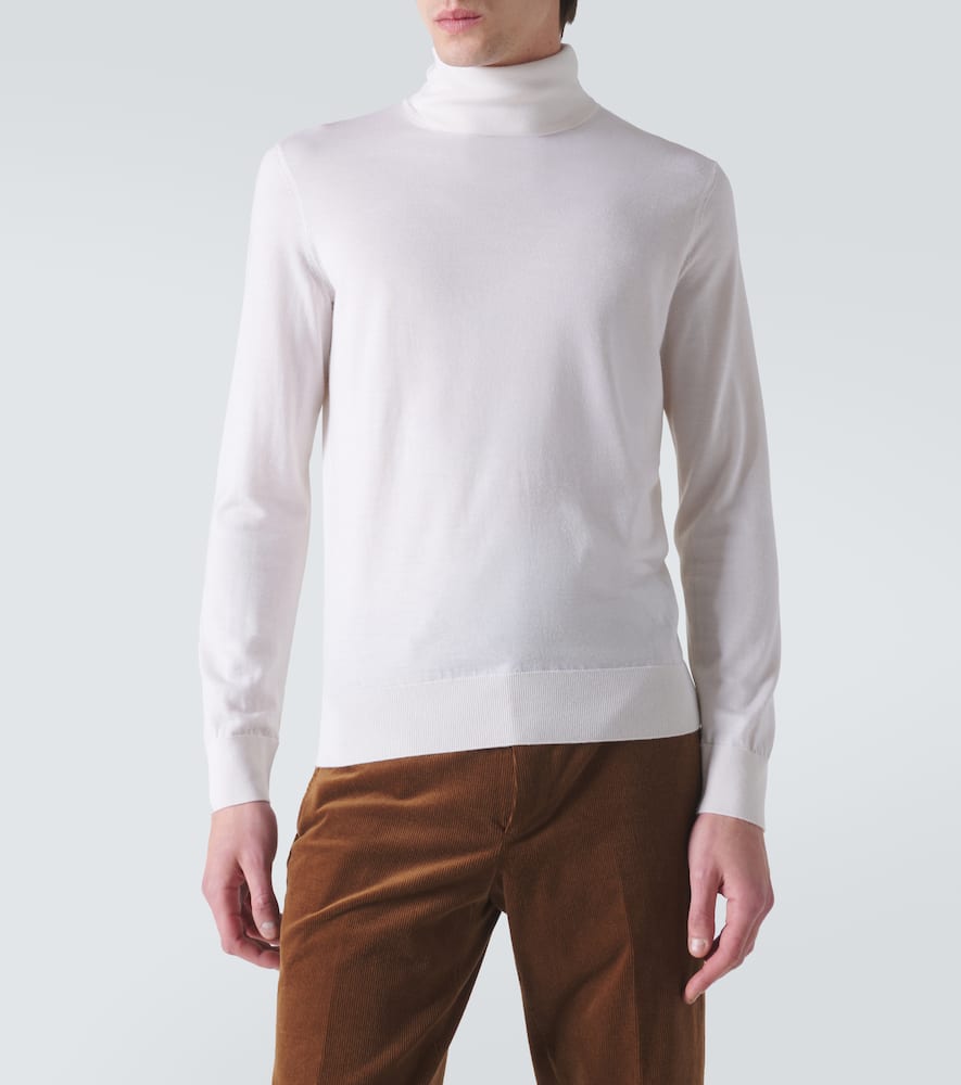 Zegna Wool Cashmere Sweater In White