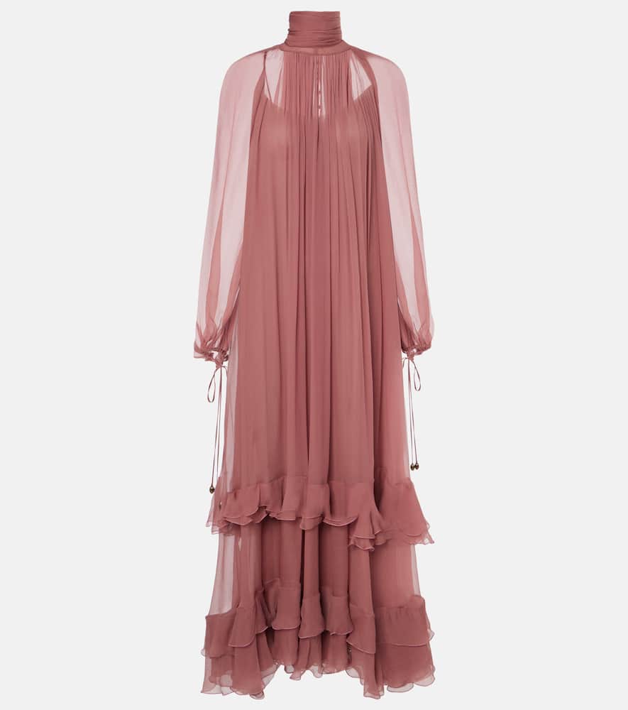 Chloé Gathered silk muslin gown