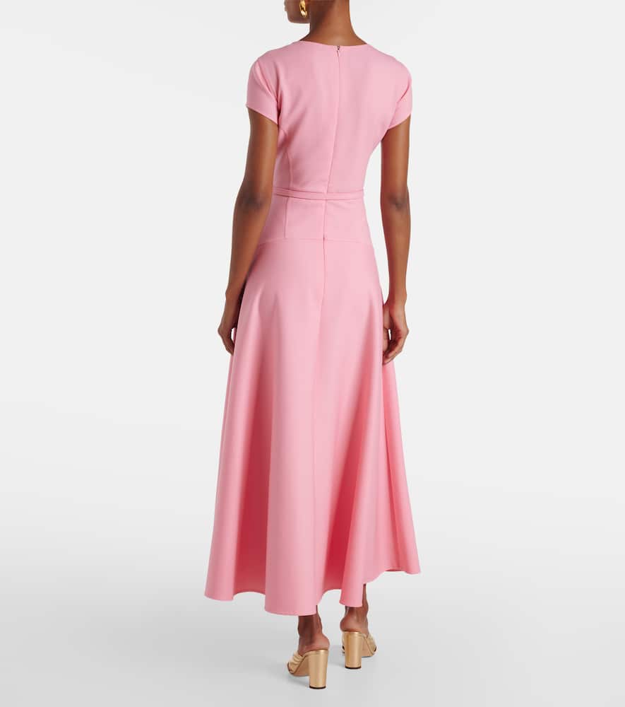 Oscar De La Renta Wool-blend Midi Dress In Blue