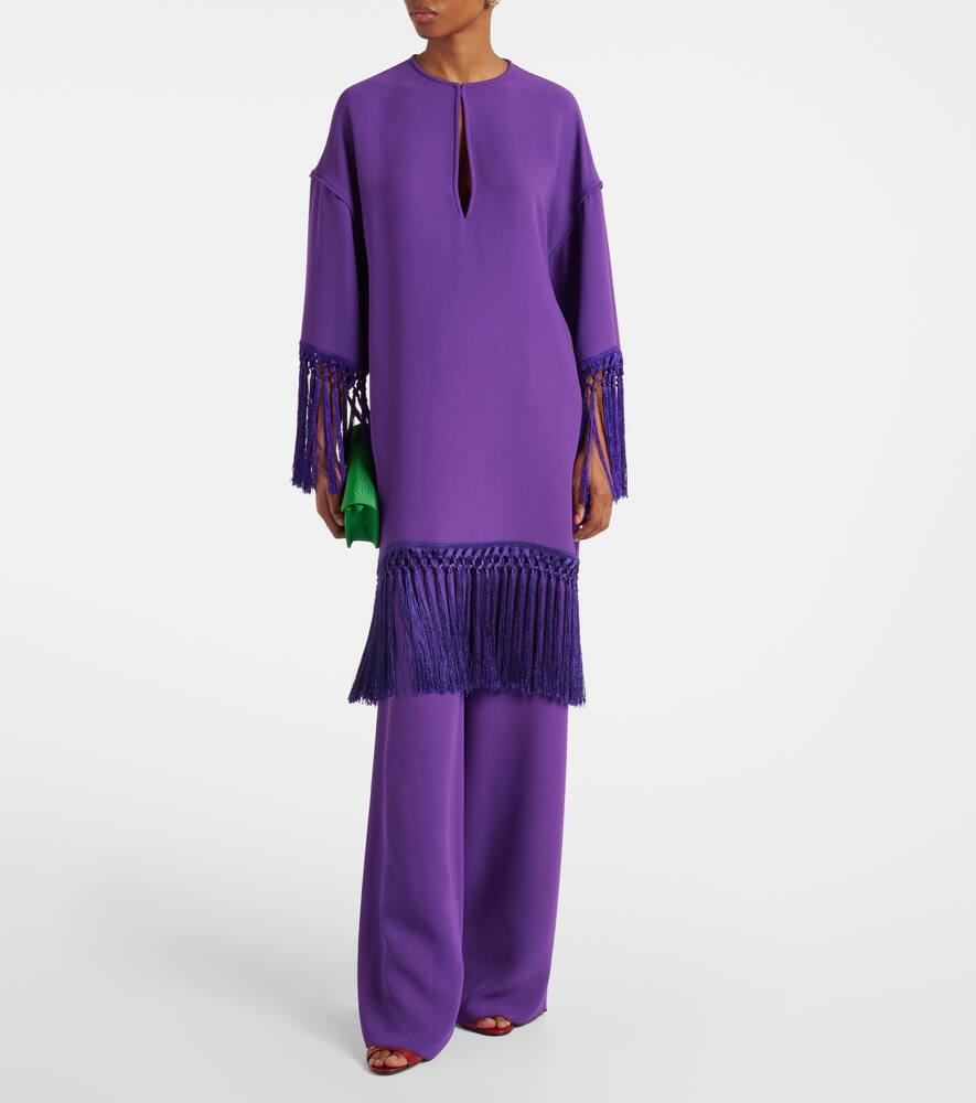 Valentino Cady Couture Wide-leg Pants In Purple