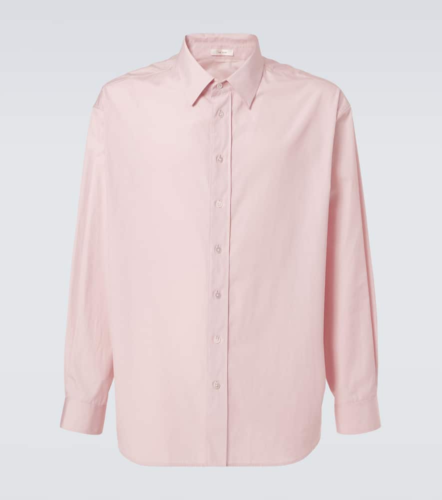 The Row Penn Cotton Poplin Shirt In Pink