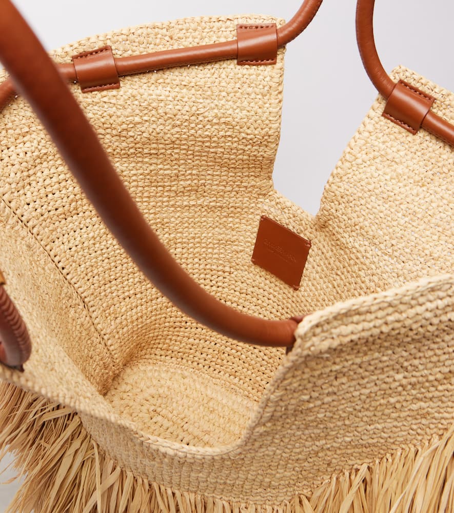 Zimmermann Goldentime Beoge Shoulder Bag With Adjustable And Removable Shoulder Strap And Fringed Details In Ra