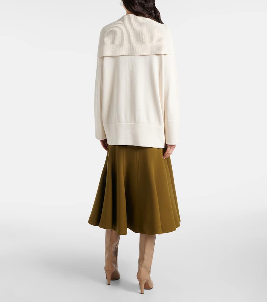 Altuzarra Spike Silk-blend Sweater In White