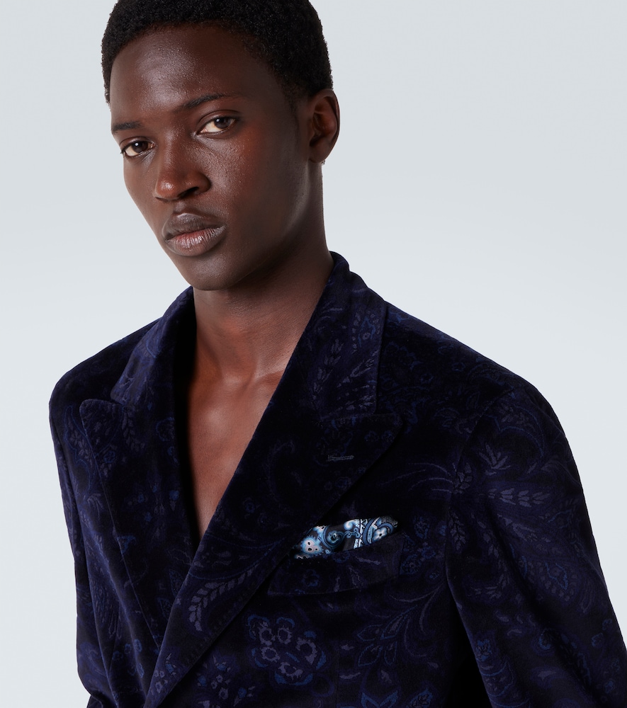  Etro Etro Bedrucktes Einstecktuch Aus Seiden-twill 