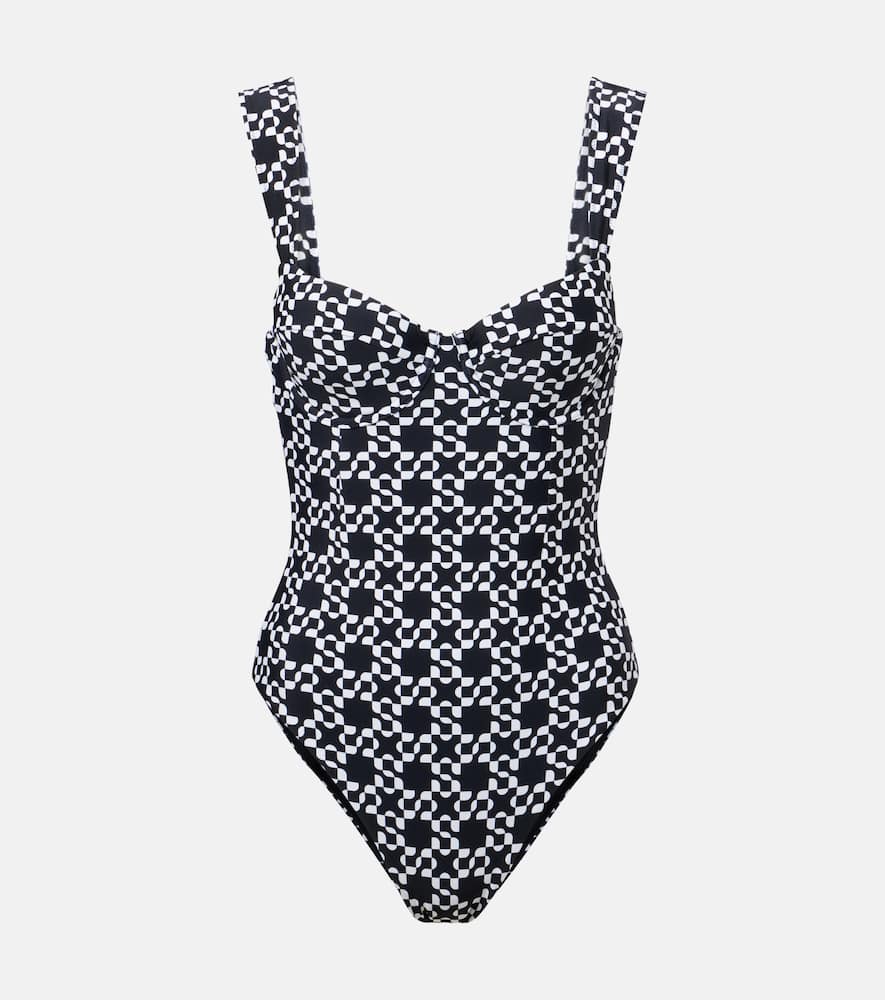 Lexi printed bustier swimsuit