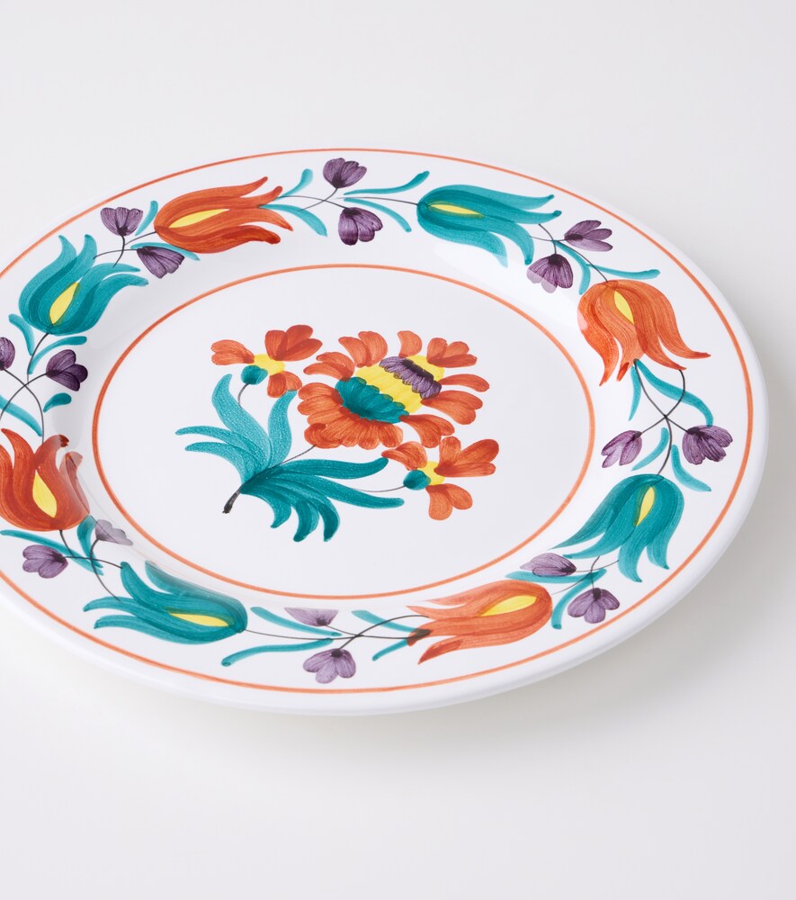  Cabana Cabana Lia Floral Ceramic Dinner Plate 