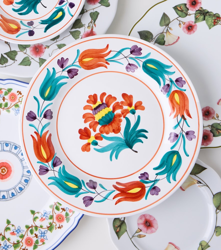  Cabana Cabana Lia Floral Ceramic Dinner Plate 