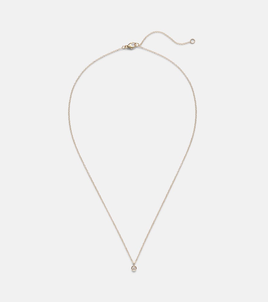 Stone And Strand Essential 14kt Gold Choker With Diamonds In Gold