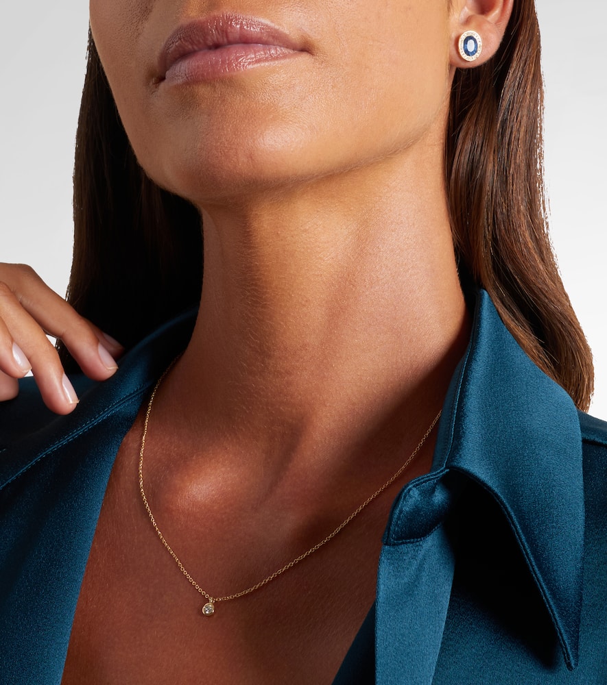 Stone And Strand Essential 14kt Gold Choker With Diamonds In Gold