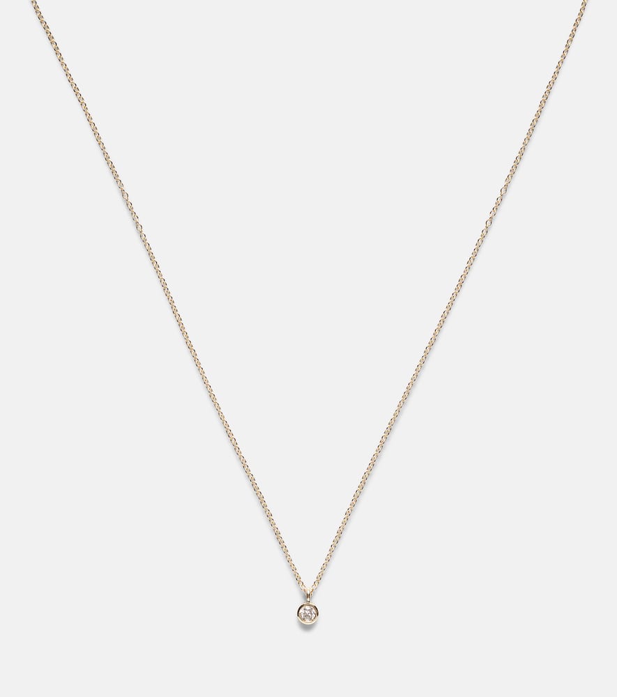 Stone And Strand Essential 14kt Gold Choker With Diamonds In Gold