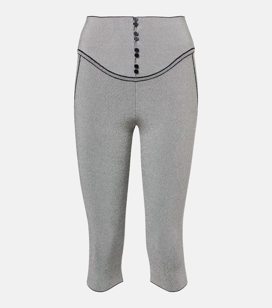 Jacquemus Womens Dark Grey Les Capri Stretch-knit Leggings In Gray
