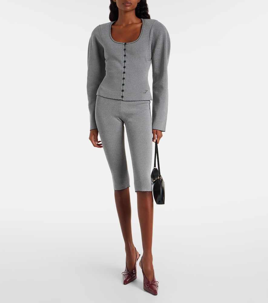 Jacquemus Womens Dark Grey Les Capri Stretch-knit Leggings In Gray