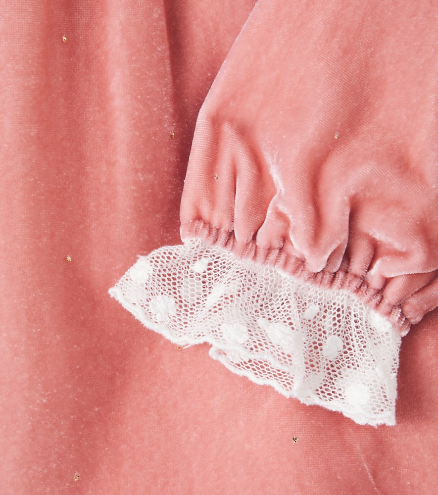 Tartine Et Chocolat Velvet Top In Pink