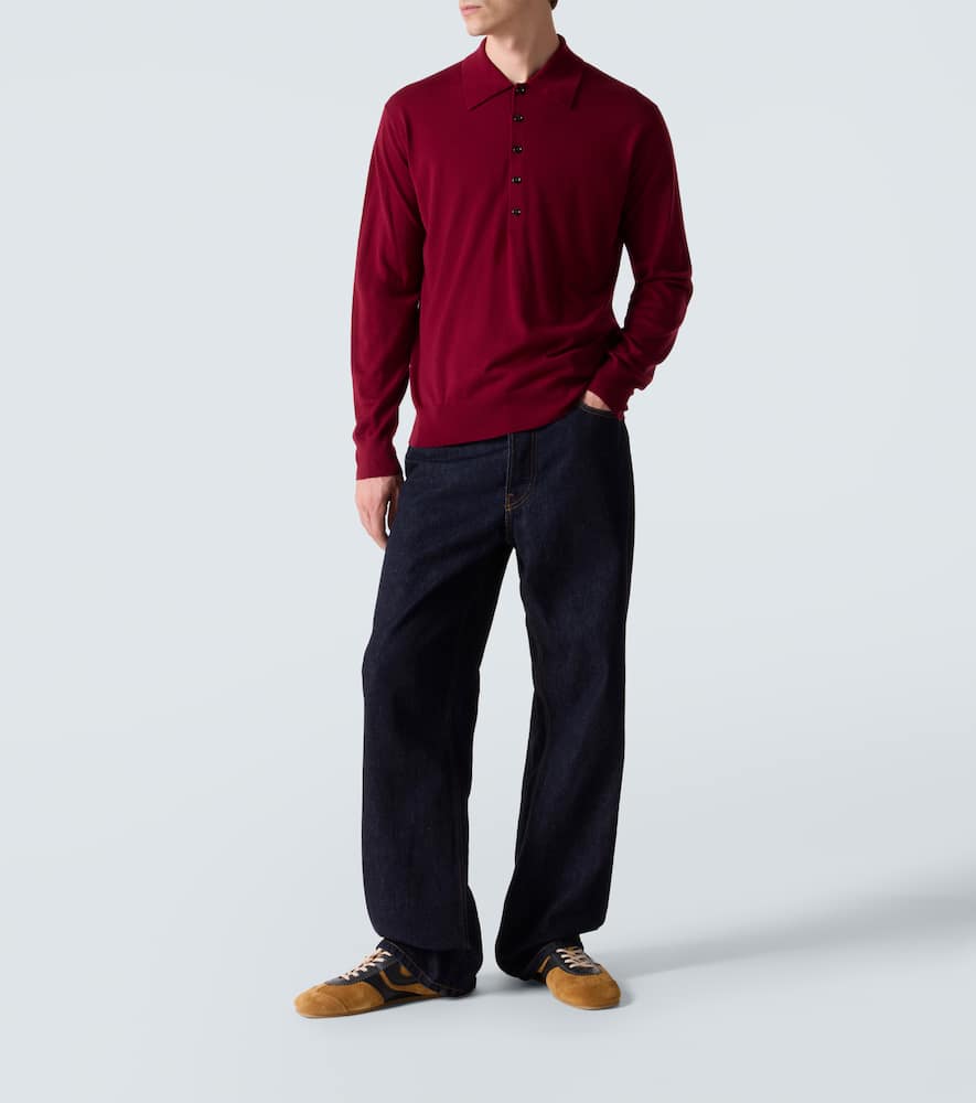 Dries Van Noten Straight Leg Denim Pants With Contrast Stitching In Blue