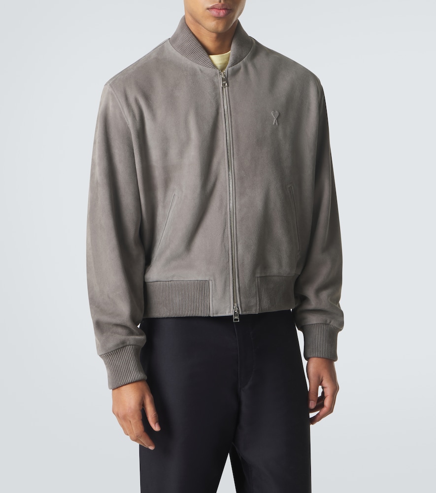 Ami De Cœur Suede Bomber Jacket