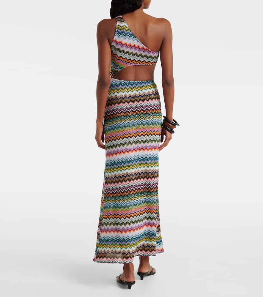 Missoni One-shoulder Midi Dress In Multi